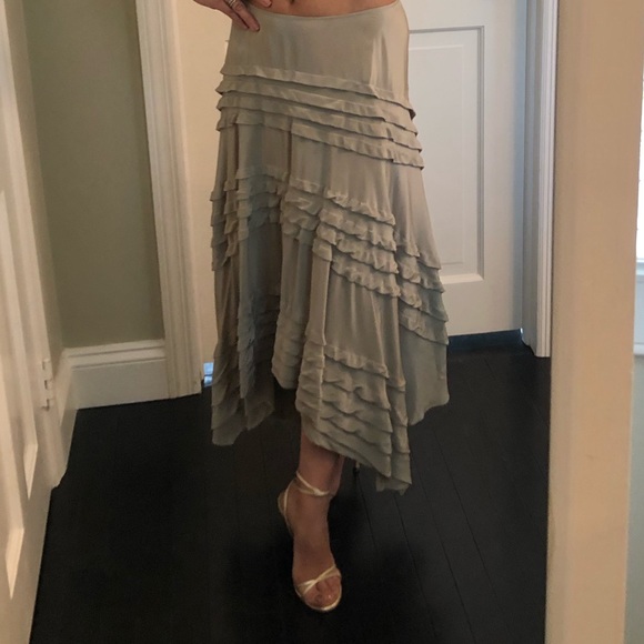 DKNY Silk Midi Skirt - Picture 4 of 8